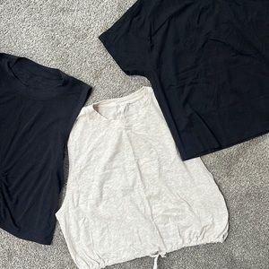 3 Lulu workout tops